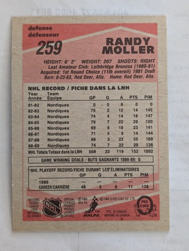 1989 NHL O-Pee-Chee OPC Hockey Cards Pick Your Cards - Picture 340 of 390