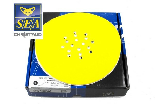 Disque abrasif 225 mm grain 80 pour ponceuse girafe afin de poncer les enduits de plâtre