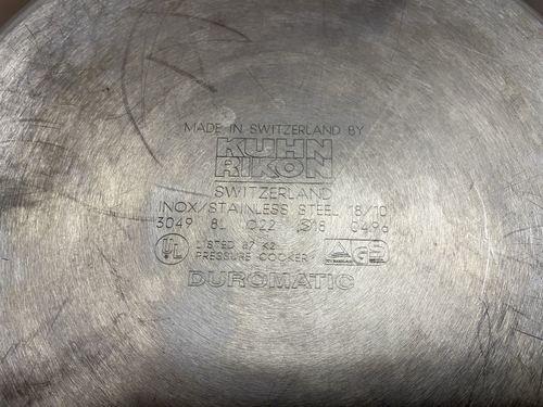 Kuhn Rikon 3049 Cucina a pressione dura 8 L acciaio inox con sigillo in gomma nuova - Foto 5 di 6