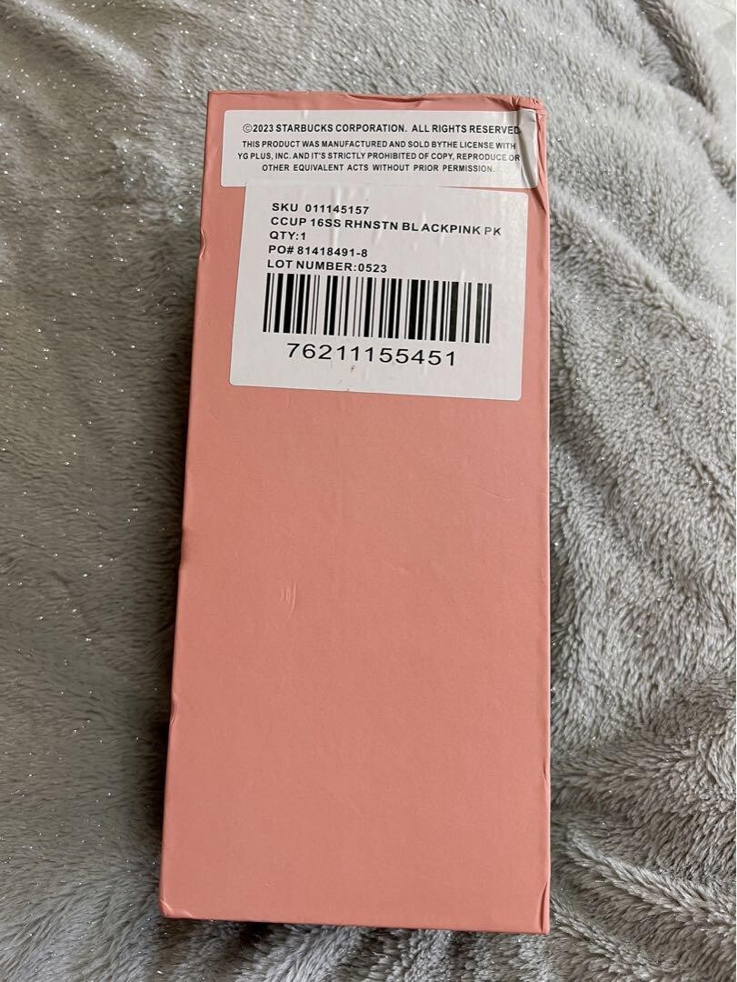 Genuine Starbucks x BLACKPINK Rhinestone Rose Gold Tumbler New