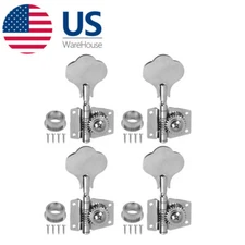 4R Open Gear Bass Tuners Machine Head Tuning Keys Pegs for Jazz Precision P Bass