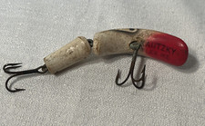 Older USA Made Kautzky Lazy Ike,Jointed, 400 Red and White Fishing Lure