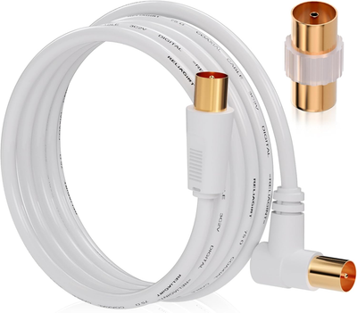 CAVO ANTENNA TV 0.5 M, Con Connettore Ad Angolo Retto - Foto 9