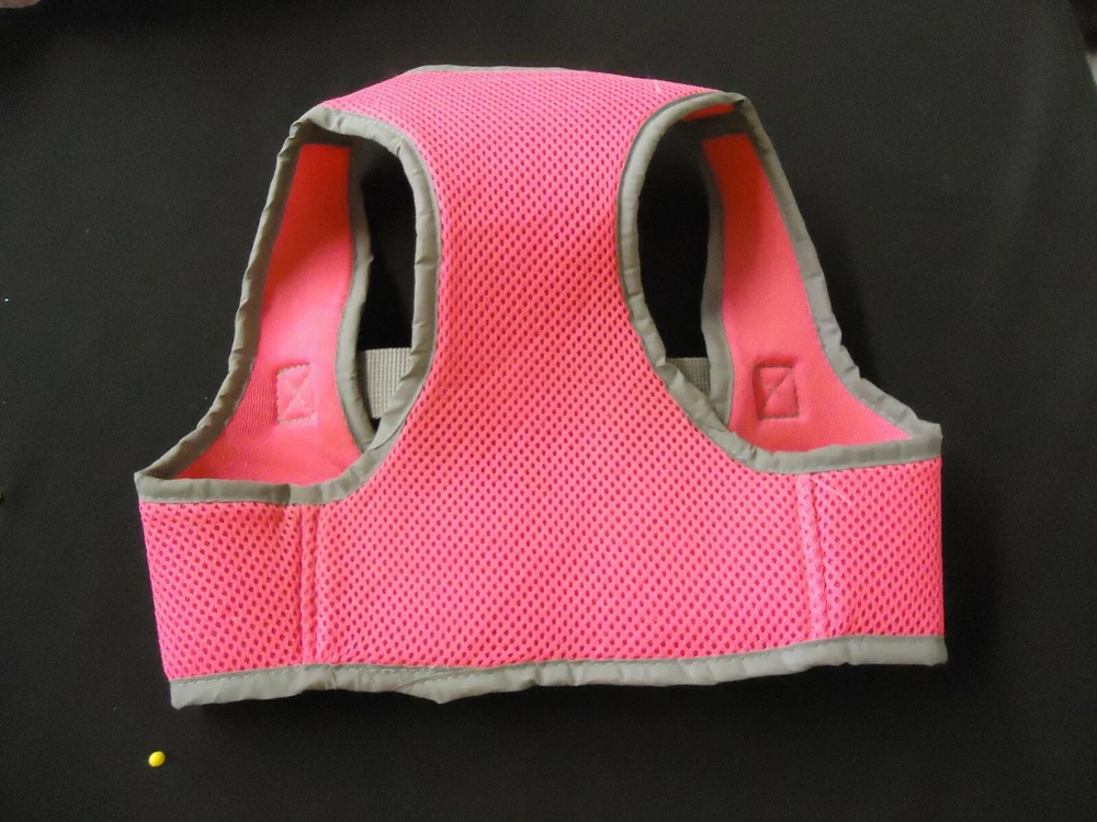 DOG HARNESS Fuchsia Neon Pink Grey Size Large Worn Once