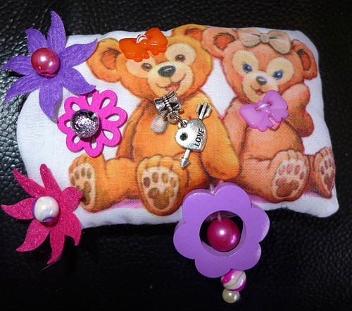 Handmade Brooch Pin Fabric Beads One Of A Kind Embelishment Gift From Artist - Picture 3 of 12