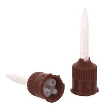 250 5 Bags Dental HP Mixing Tips For Temporary Cement Material Brown/White 1:1