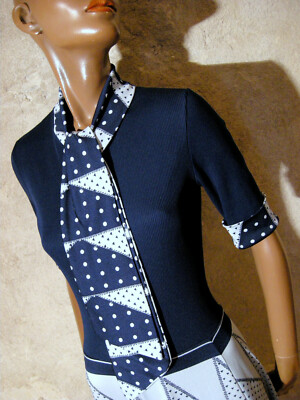 Robe Vintage Années 1970 Taille 38 - Style Graphique Polyester - VTG