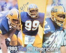 Autographed Mark May, Hugh Green & Rickey Jackson 16X20 Pitt Panthers Photo COA