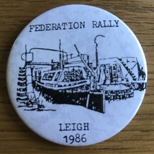 Vintage Leigh Federation Rally Canal Badge 1986