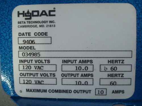 CAMBRIDGE SCIENTIFIC 10A HYDAC PRECISION PERCENTAGE TIMER 9406 / 034985 - Picture 4 of 8