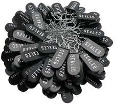 Plastic Wire Padlock Security Seals Sequentially Numbered (Pack of 100)