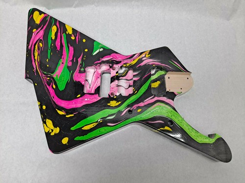 Swirled Iceman Destroyer Hybrid Body passend für Ibanez (tm) RG und JEM Hälse P718