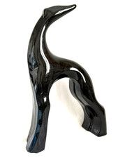 Royal Haeger Whippet Greyhound Dog Figurine Ebony Black Ceramic 21.5 Gorgeous Royal Haeger Whippet Greyhound Dog Figurine Ebony Black Ceramic 21.5 Gorgeous