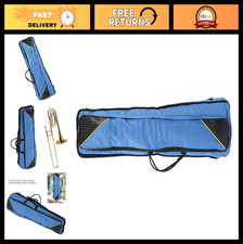 Durable Portable Trombone Bag Case - 87cm Protective Tenor Trombone Carrier (Blu
