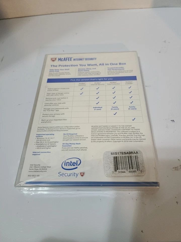 McAfee Internet Security for PC Mac Smartphones & Tablets (MIS17ESA0RAA) - Image 2 of 2
