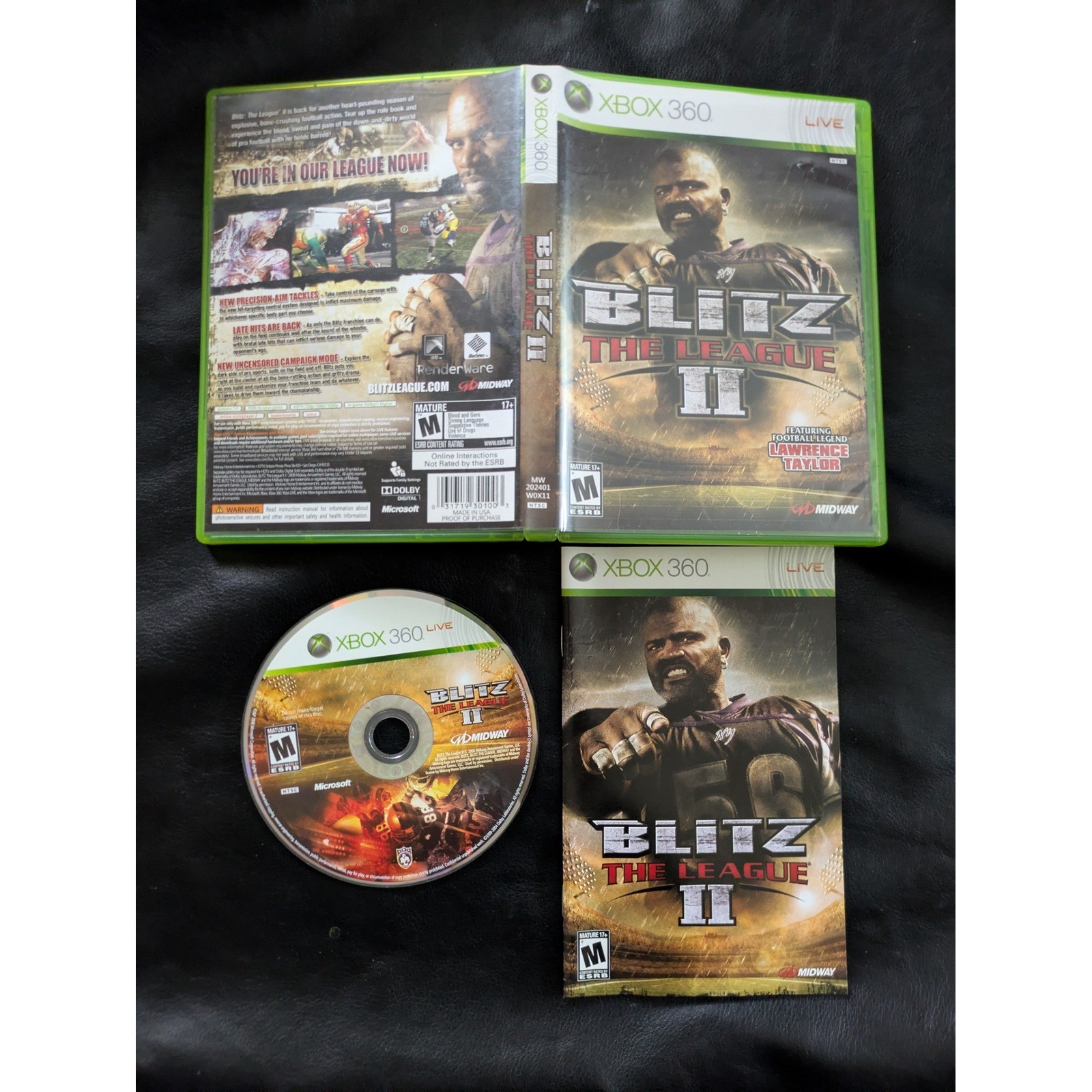 Blitz: The League II Xbox 360 Jeu De Sport Midway - CIB Complet