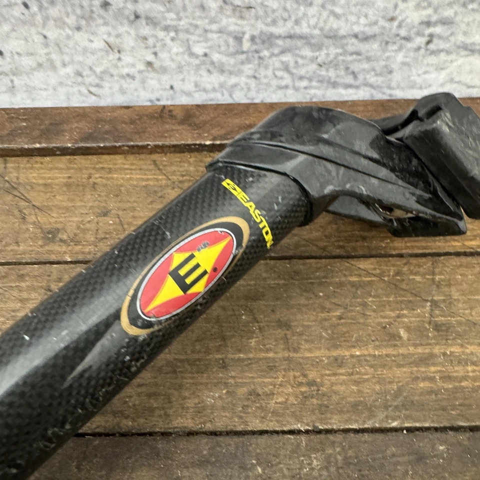 Tija de sillín Easton carbono retroceso negro carretera MTB 160 g micro ajuste vintage Foto 3 de 4