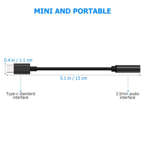 Type-c to Headphone Cable Typec Audio Conversion USB 3.5mm Jack Adapter - Picture 9 of 10
