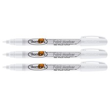 Thornton's Art Supply Oil-Based Paint Marker, Fine Point, White Ink, 3 Count