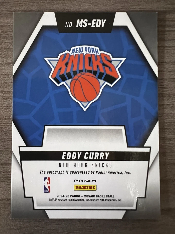 2024-25 Panini Mosaic - Eddy Curry Green Scripts Auto #MS-EDY New York Knicks NM - Imagem 2 de 2