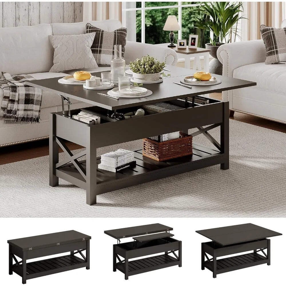 Modern Lift-Top Coffee Table with Storage – Multi-Function Dining & Living Room Furniture