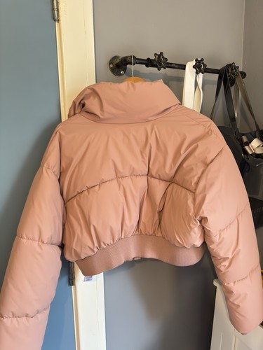 Zara Pink Cropped Puffer Jacket 4341/704/620 Blogger Favorite - Picture 2 of 3