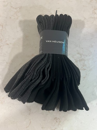 7 pair Van Heusen Premium Wicking Dress Socks NWT GRAY/BLACK SIZE MENS 6-12.5 - Picture 3 of 5