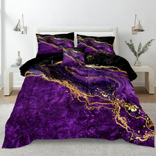 Black Gold Comforter Set Purple Marble Bedding Set King Size Black Marble Stone