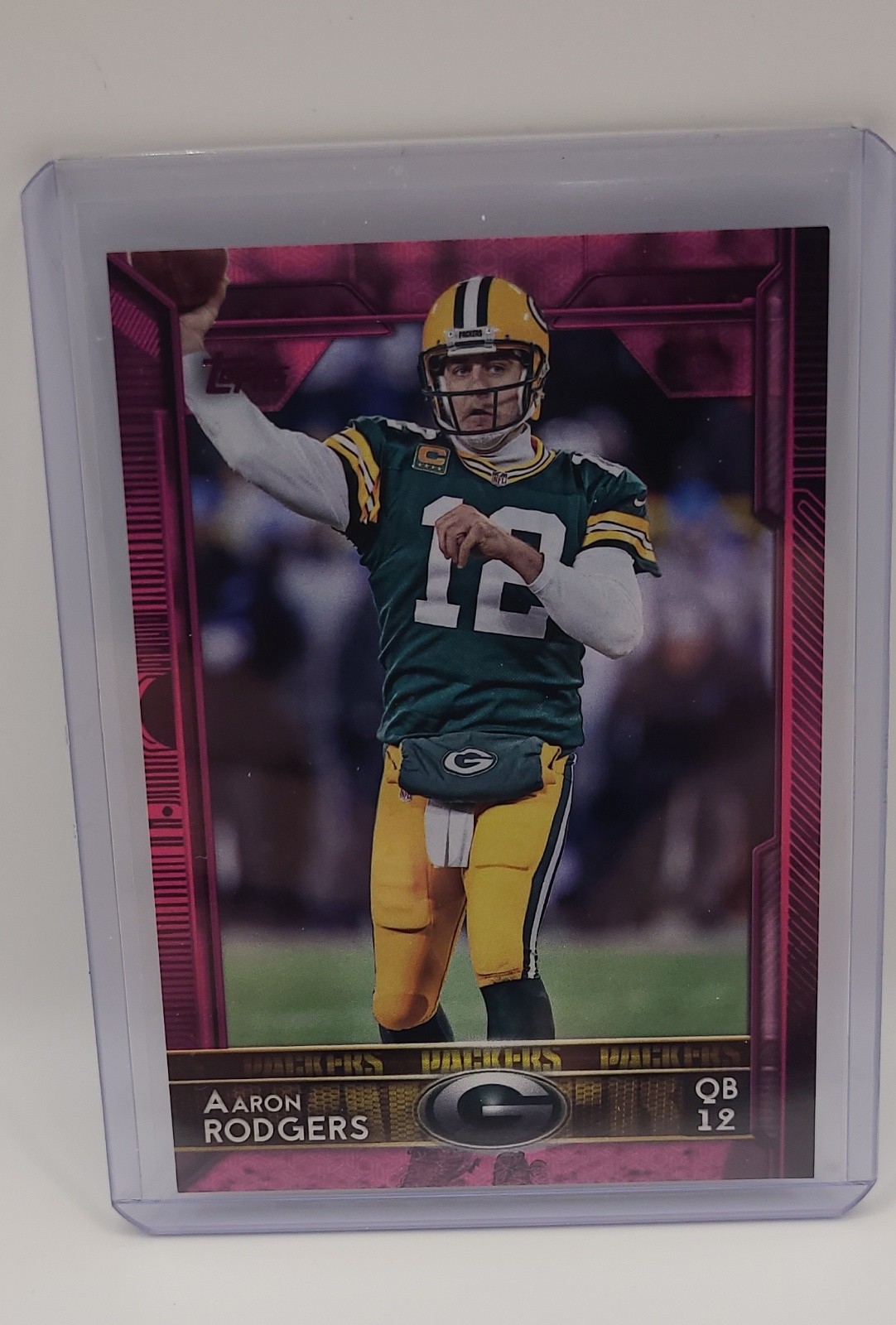 2015 Topps - Aaron Rodgers #1 BCA Pink /499