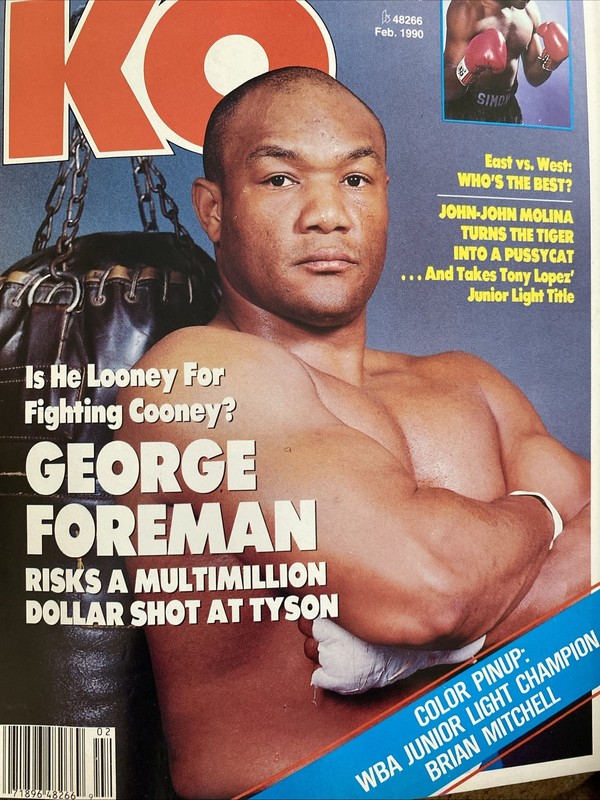 KO Magazine February 1990 - George Foreman Cover