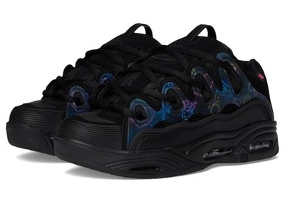 Osiris Men's D3 2001 Skate Shoes Black/Pink/Holo