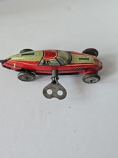 Vintage Marx Mechanical "Speedway Racer" Key Windup Tin Litho Car 1 Ace