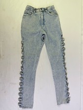 TCFS Too Cool for School Vintage Jeans Size 0 Rings USA Light Wash USA Made