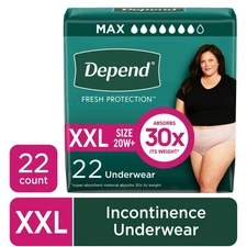 Incontinence Underwear for Women, Adult Diapers, XXL, 22 Count