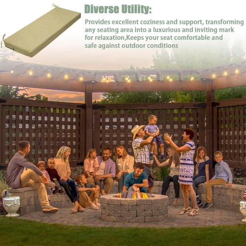 Indoor Outdoor Bench Cushion Waterproof Swing Cushion Seat Chair Replacement Pad - Picture 12 of 44