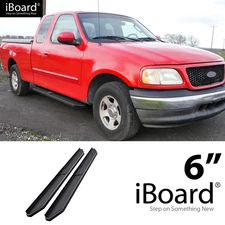 APS Running Board Black 6" Fit Ford F150 F250 Light Duty Super Cab 99-03