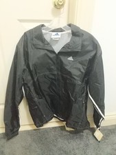 Vintage Adidas Three Stripe Jacket Black White Small Y2K NWT