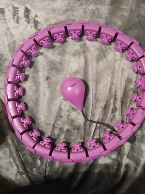 Fitness Hula Hoop Weight Loss Tool Durable Purple 24 Loops 1 Weight