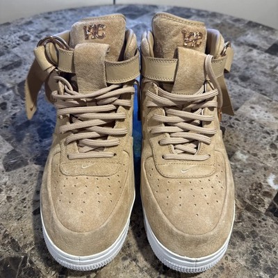 Nike Victor Cruz x Air Force 1 Mid Vachetta Tan Sz 12.5 AO9298-200 Triple Wheat