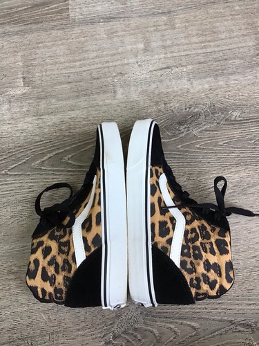 Vans Sk8 Hi Leopard Womens Size 6.5 Shoes Black White Brown Athletic Sneakers - Picture 12 of 14