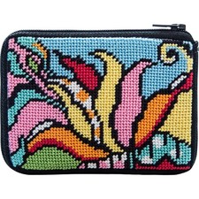 Alice Peterson Coin Purse Needlepoint Kit - SZ215 Modern Tulip