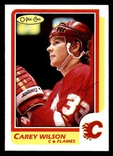 1986 OPC O-Pee-Chee Hockey #166 Carey Wilson Signed Autograph (no COA) *d2