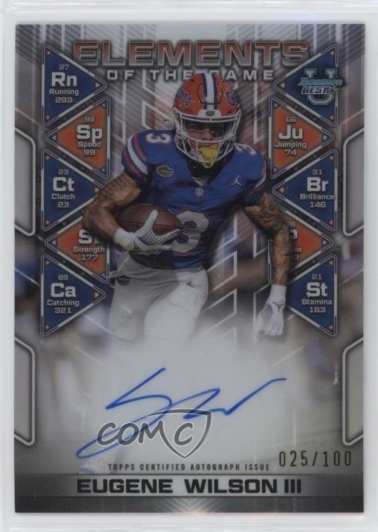 2024 Bowman U Elements of the Game 25/100 Eugene Wilson III #ETG-EW Auto 1k3z