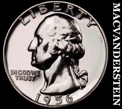 1956 Silver Washington Quarter - Choice Gem Proof  Lustrous  No Reserve  #G9422