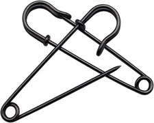 15Pcs Large Safety Pins, 4‘’ Heavy Duty 4 × 0.7 0.5 inches, Black 