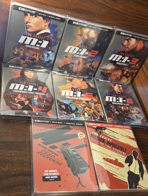 Mission Impossible 8-Movie Steelbooks (4K+Blu-ray) PROTECTIVE SLEEVES-NEW!