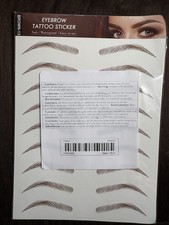 6 Sheets Temporary Eyebrow Tattoos Waterproof Hair Like Microblading Brown 13