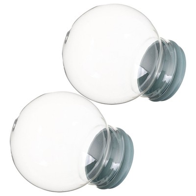  2 Pcs Snow Globe Replacement Parts Clear Globes Schneekugel DIY-Bastelbedarf