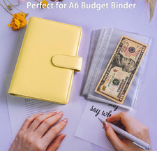 40 Pack 80 Pockets Budget Sheet Protector Sleeves for A6 6 Ring Binder, Ultra...