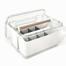 Art Craft Caddy with Lid - Art Supply Storage Organizer, Teacher Tool Box, Cl...